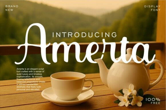 Amerta: The Handwritten Font for Timeless Luxury and Elegance