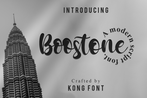 Boostone: A Playful Script Font for Creative Expression