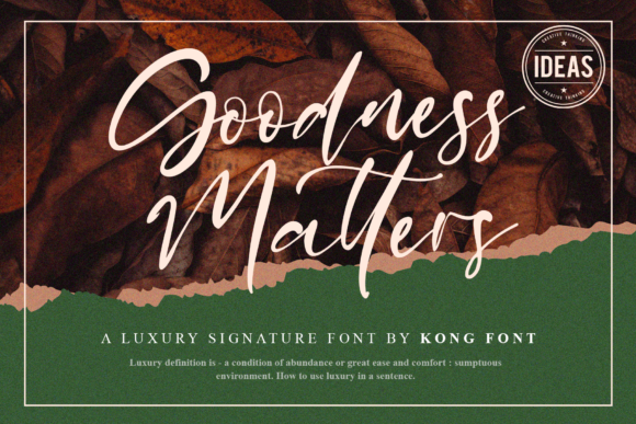Goodness Matters: A Playful Font for Creative Expression